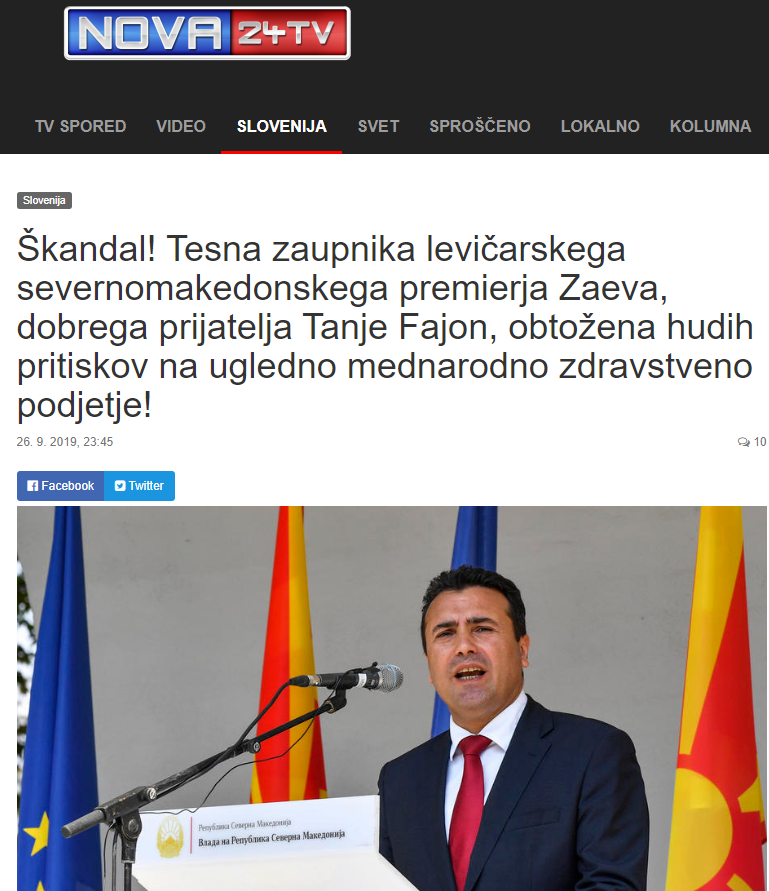 Скандал од меѓународни размери: Блиски соработници на Заев, добар пријател на Тања Фајон, обвинети за вршење притисок на угледна меѓународна здравствена компанија