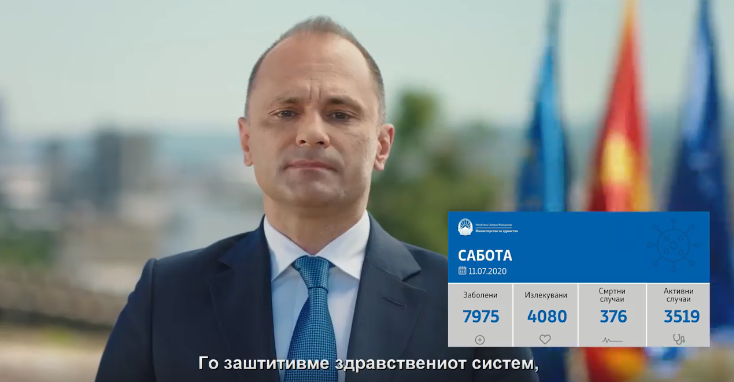 (ВИДЕО) Здравство – Македонија: Во ден со 205 нови случаи Филипче снима спот за да каже како се е под контрола