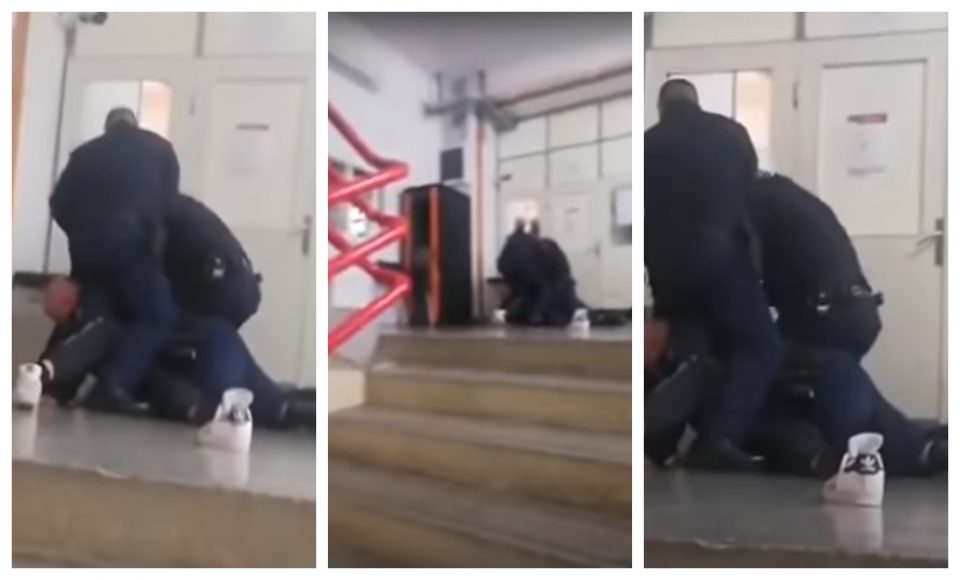 (ВИДЕО) Инцидент во суд во Хрватска: Полицајци легнуваат и тепаат маж на земја